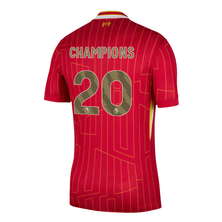 Player Version CHAMPIONS #20 Liverpool FC Home Soccer Jersey 2024/25 |