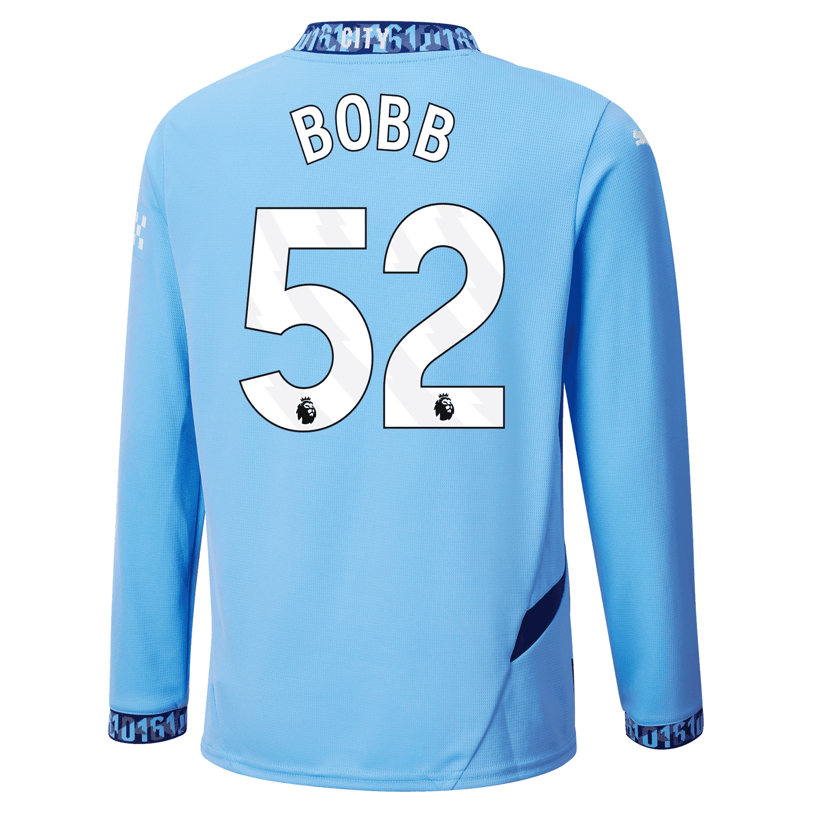 24-25 Season Manchester City Home Long Sleeve Jersey - Oscar Bobb #52
