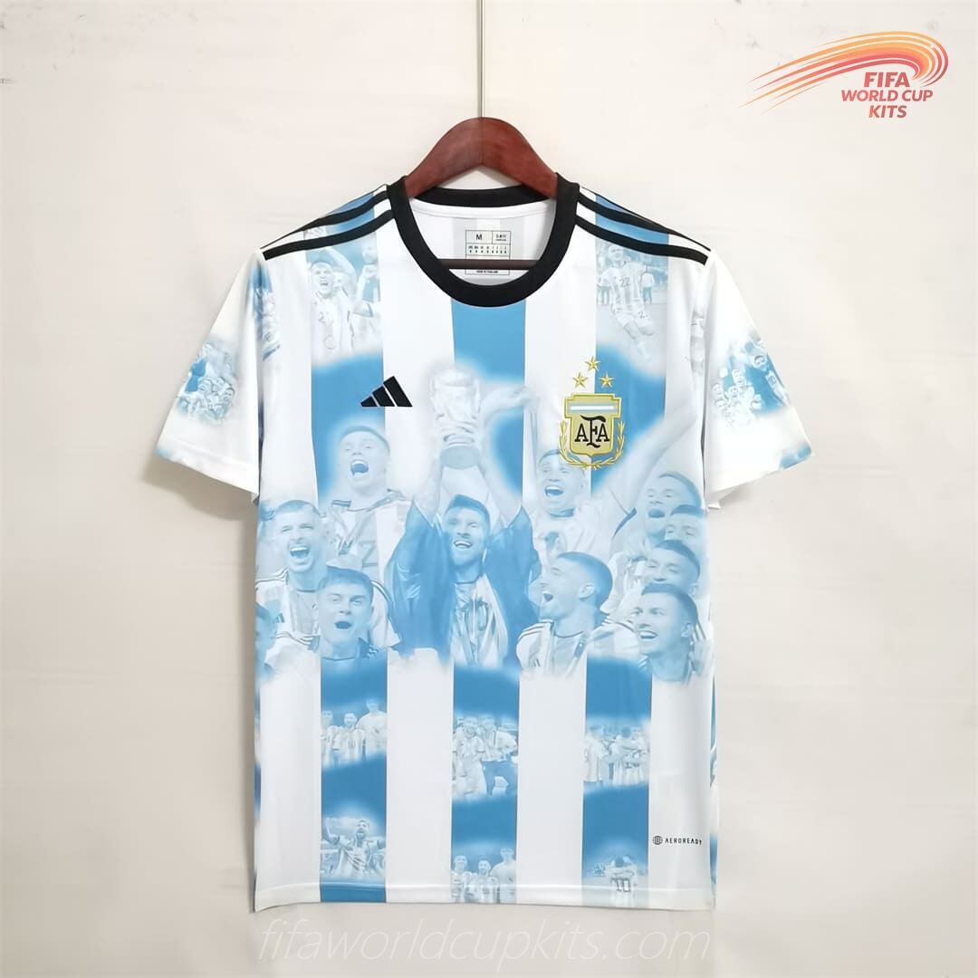 Argentina 2022 World Cup Special Champion Football Kit