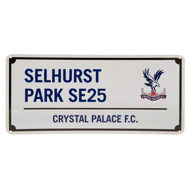 Men's Crystal Palace FC Blue Text Street Sign