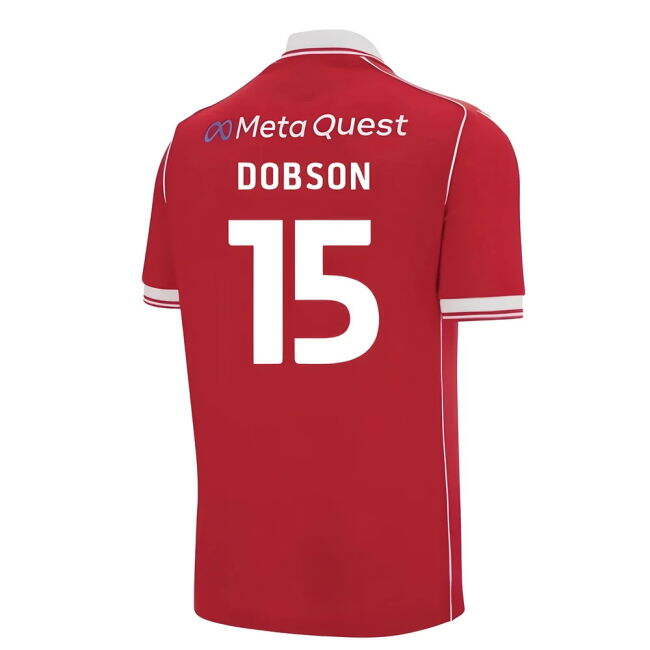 Intense Football Wrexham Home Shirt Kids Dobson #15 Elite Performa...
