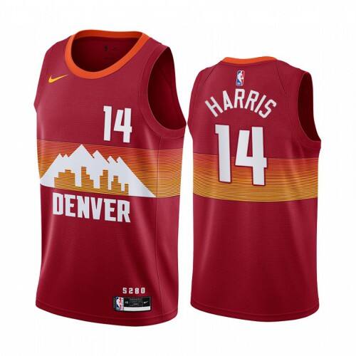Nuggets #14 Gary Harris Durable 2020 City NBA Jersey - Red Swingman