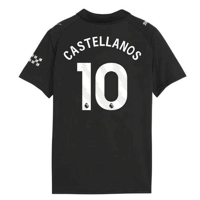 Women's 2025-2026 Man City Away Mini Kit (Castellanos 10)