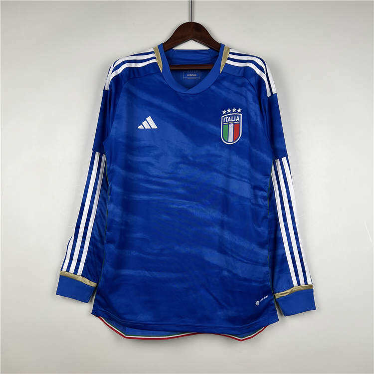 2023 Italy Home Long Sleeve Shirt - Official Replica 6246