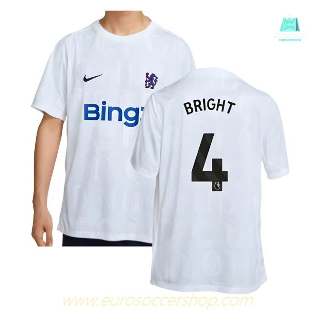 2025-2026 Chelsea Academy Pro Pre-Match Football Top (White) (Bright 4)