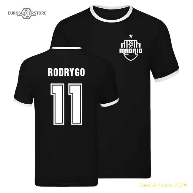 Premium Real Madrid Ringer T-shirt (rodrygo 11) - Supporter Edition