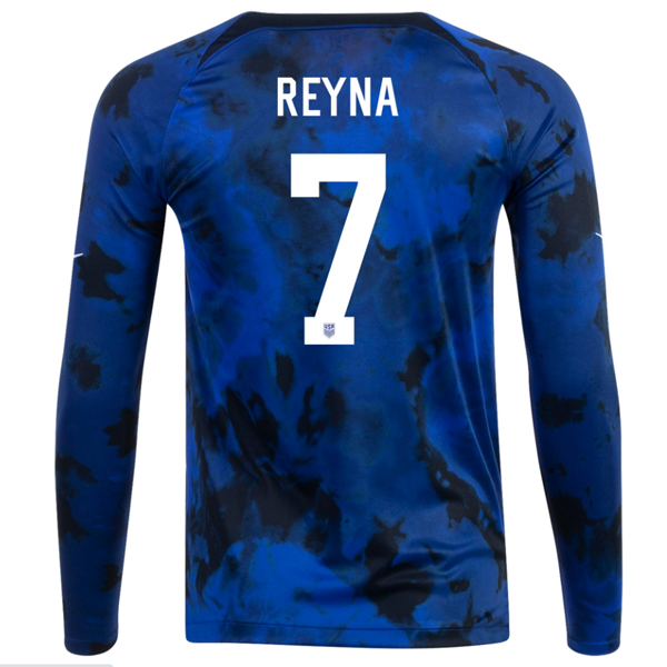 League Approved Men Usa Giovanni Reyna Away Official Jersey 2022