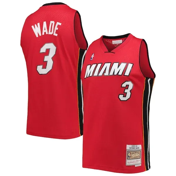 Dwyane Wade MIA Swingman Jersey - stylish authentic - Red game-day