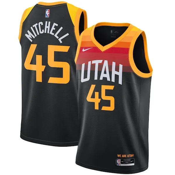 Donovan Mitchell UTA Swingman Jersey - modern Basketball - Black
