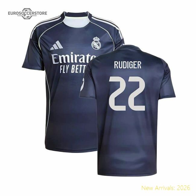 Elite 2025-2026 Real Madrid Alternate Jersey (rudiger 22)