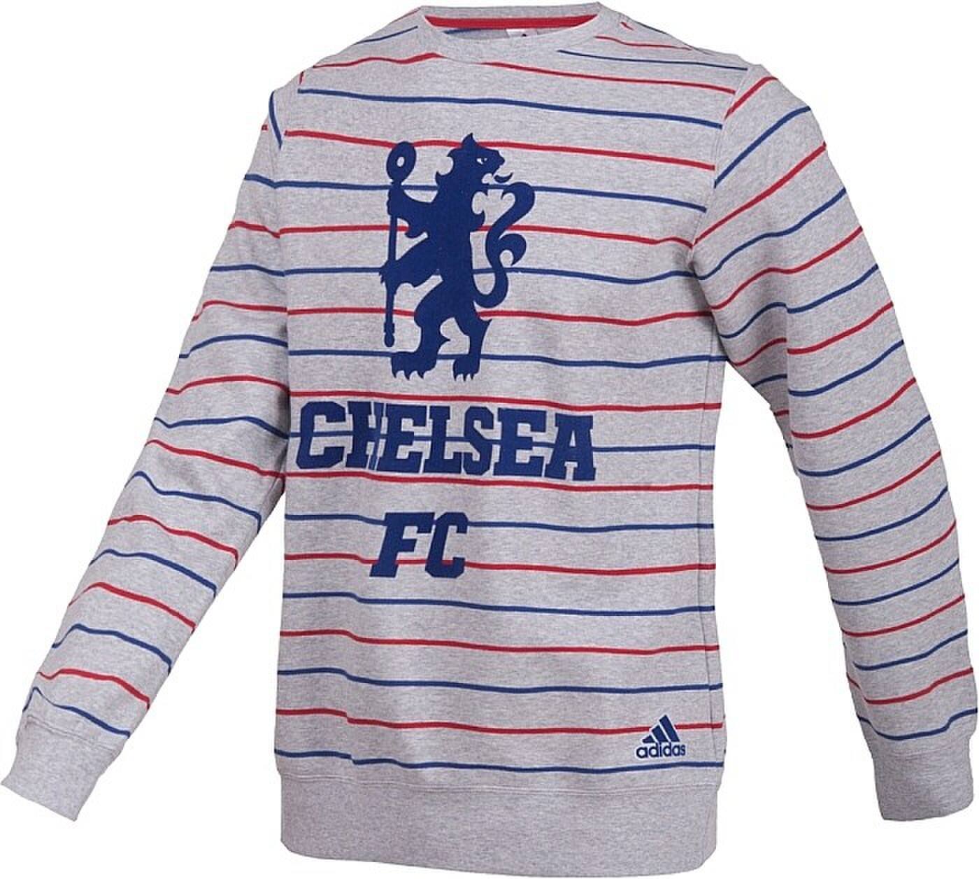 13-14 Chelsea Gray Long Sleeve Crew Sweatshirt - Official Replica 1206