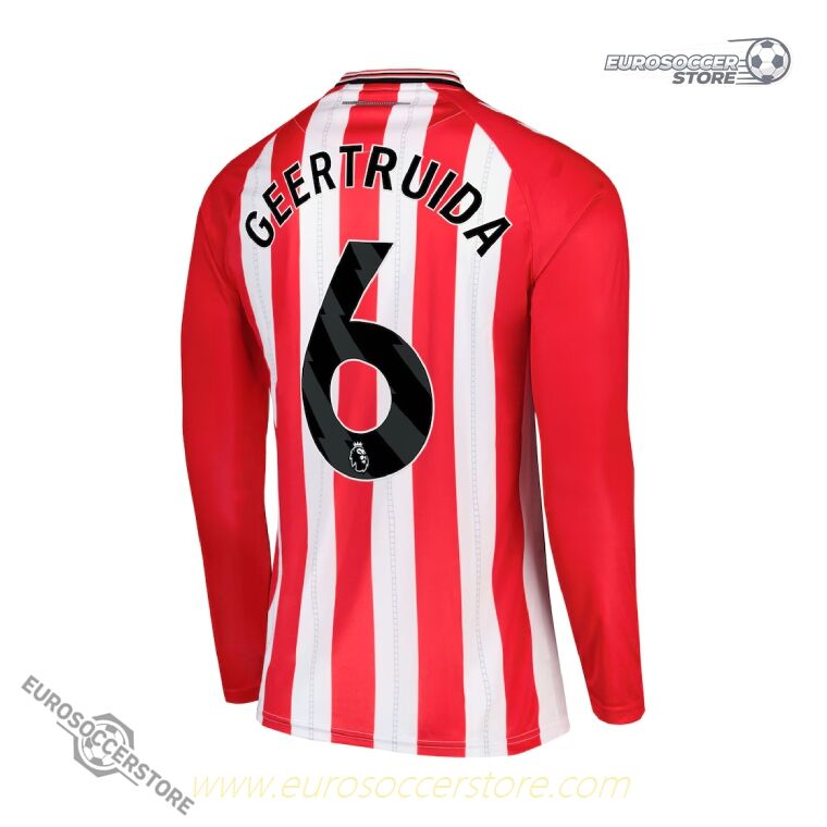 Sunderland's 25-26 Home GEERTRUIDA 6 Long Sleeve Football Jersey