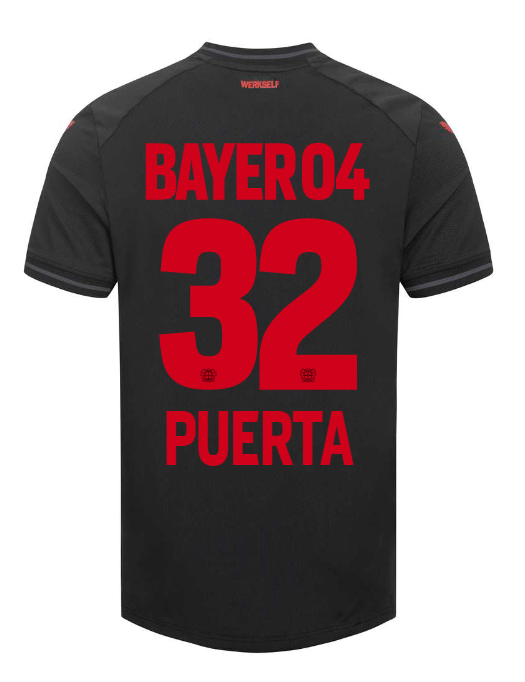 Bayer 04 Leverkusen PUERTA 32 Home Football Jersey for the 23-24 Season