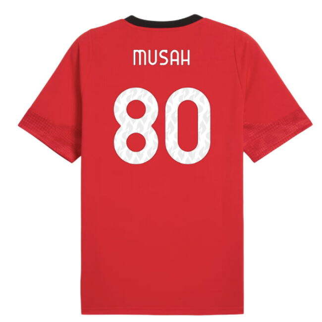 2025-2026 AC Milan Training Jersey (Red) (Musah 80)