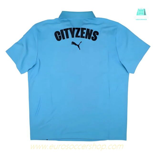 2024-2025 Man City Casuals Polo Shirt (Magic Blue)