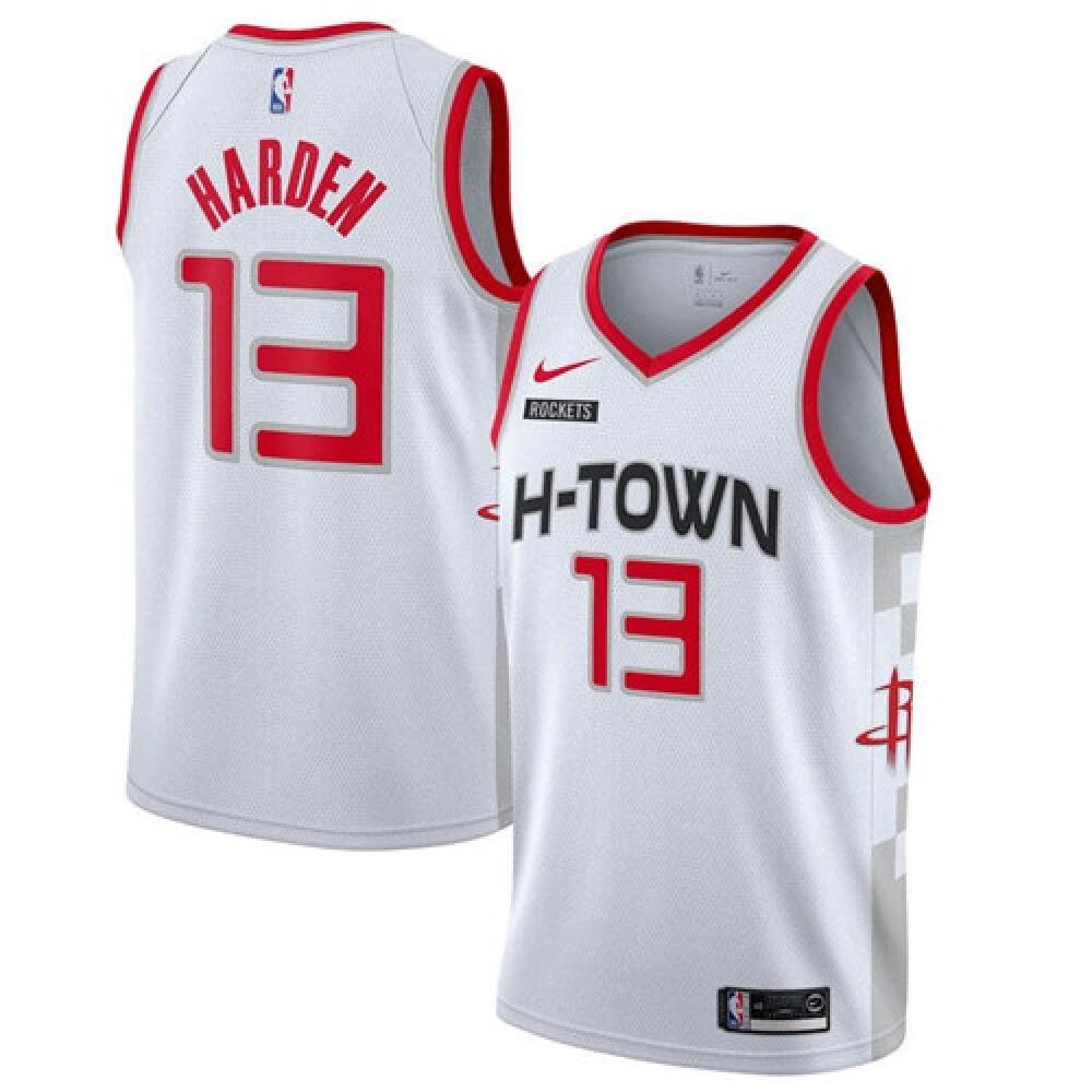 High-Quality Houston Rockets James Harden13 Jersey - White City...
