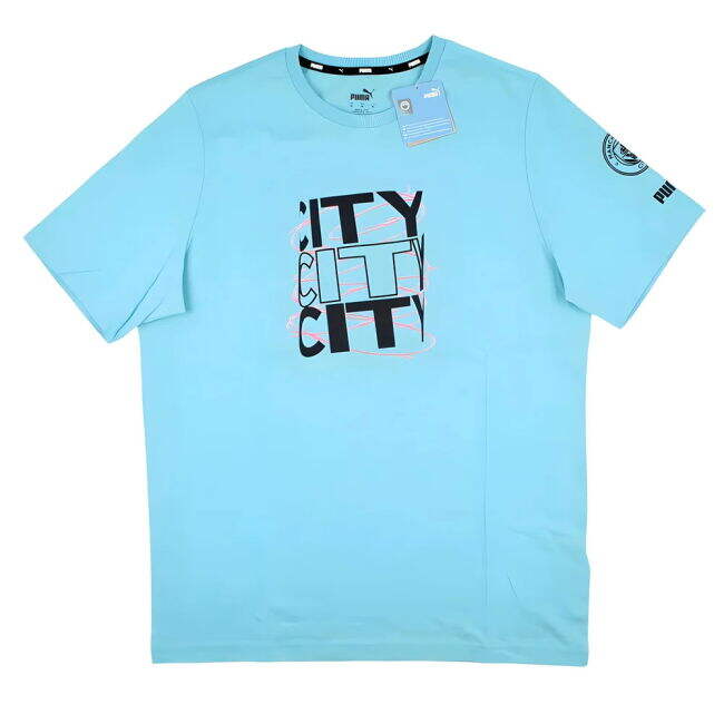2023-2024 Man City FtblCore Graphic Tee (Hero Blue)