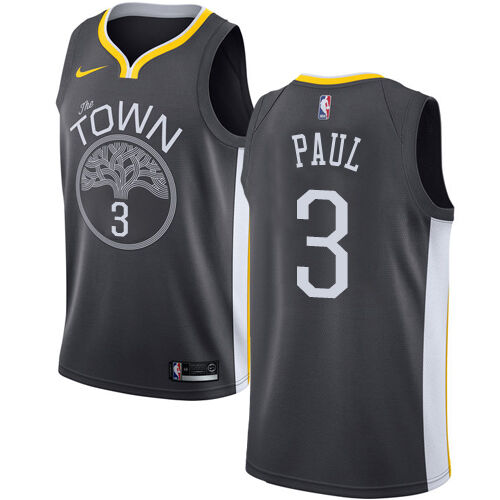 Nike Warriors #3 Chris Paul Black NBA Swingman Statement Edition Jersey