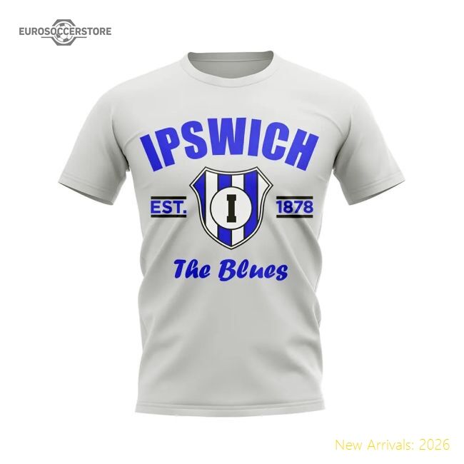 Premium-grade Ipswich Established Football T-shirt (white)