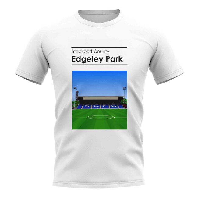 Professional Edgeley Park Stockport County Stadium T-Shirt (White)