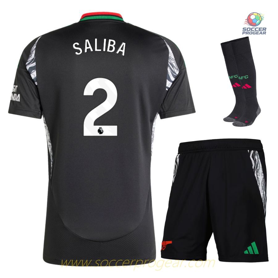 Arsenal 2024-25 Edition Saliba Children's Edition Away Football Shirt Soccer Shirt
