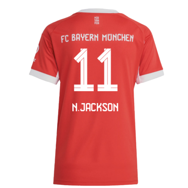2025-2026 Bayern Home Shirt - Womens (N.Jackson 11) UV Protection