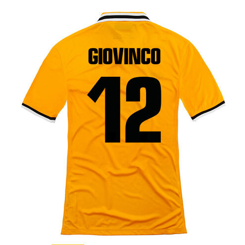13-14 Juventus 12 Giovinco Away Yellow Jersey Shirt - Official
