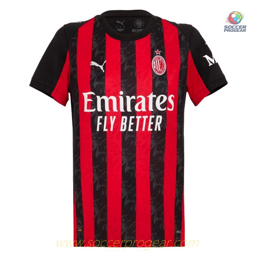 AC Milan Home Football Soccer Jersey 2025-26 Edition Ladies