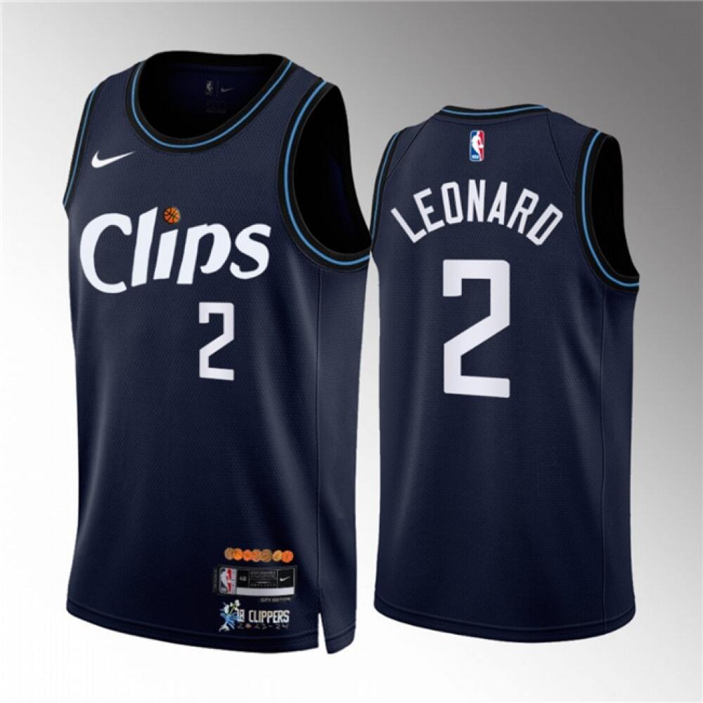 Authentic Kawhi Leonard2 Navy Jersey - City Edition - NBA Collection