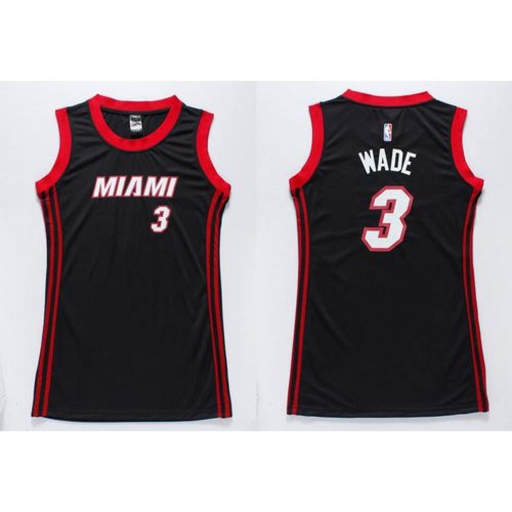 Fan Favorite Elite Men's Heat #3 Dwyane Black Basketball Jersey