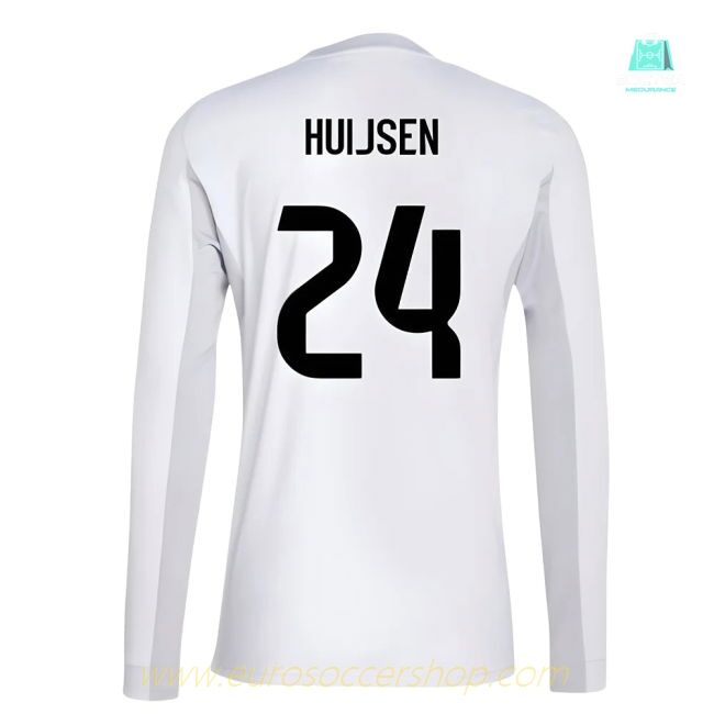 2025-2026 Real Madrid Long Sleeve Home Shirt (Huijsen 24)