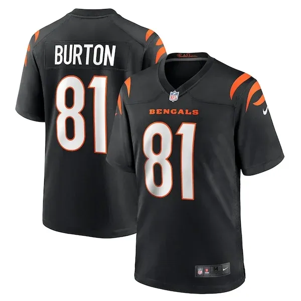 None Jermaine Burton Game Jersey - Black | NFL Player Jersey