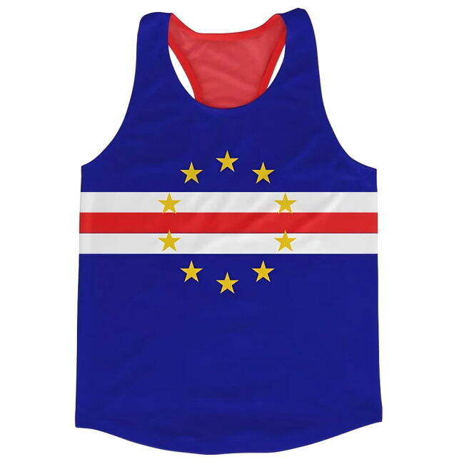 Aero-Dynamic Premium-Quality Cape Verde Flag Running Vest