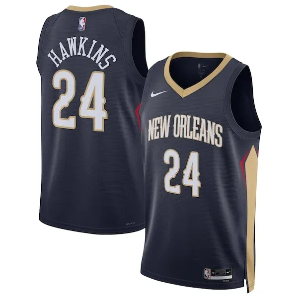 Jordan Hawkins NOP Swingman Jersey - official authentic-jersey - Navy