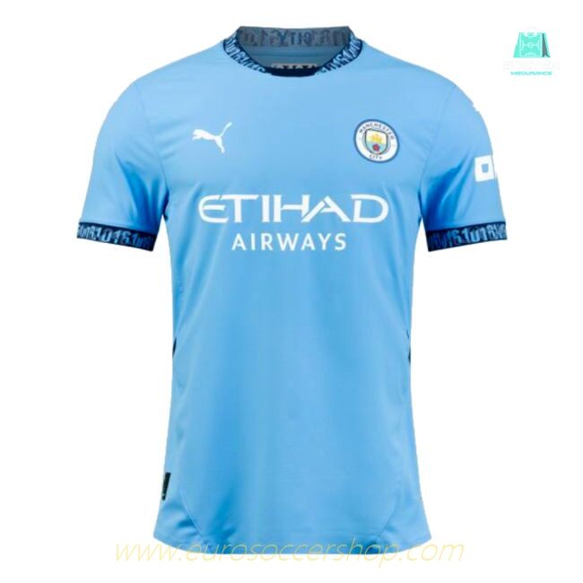2024-2025 Man City Home Authentic Shirt (Haaland 9)