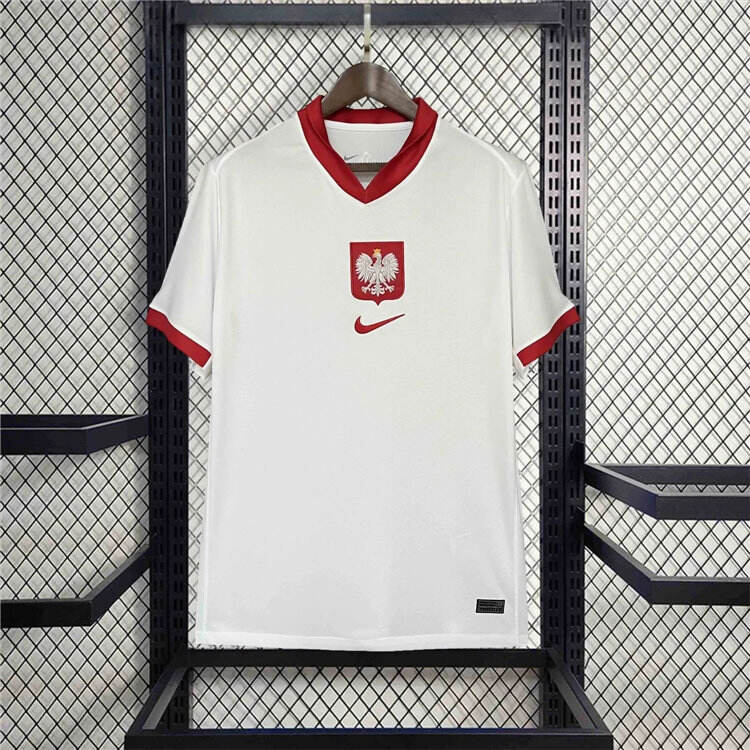 Poland UEFA Euro 2024 Home Soccer Jersey Football Shirt - Official