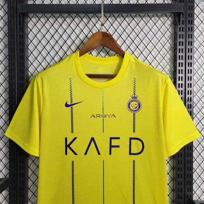 2324 Al Nassr FC Home Yellow Ronaldo Soccer Jersey Football Shirt -