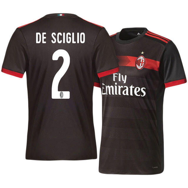 AC Milan Third 201718 Mattia De Sciglio 2 Soccer Jersey Shirt -