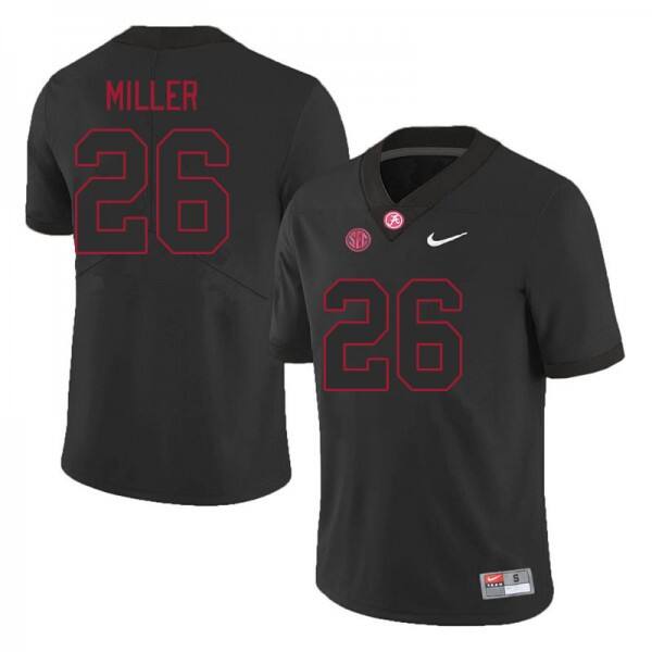 Durable Men Alabama Crimson Tide #26 Jam Miller Black Black Line