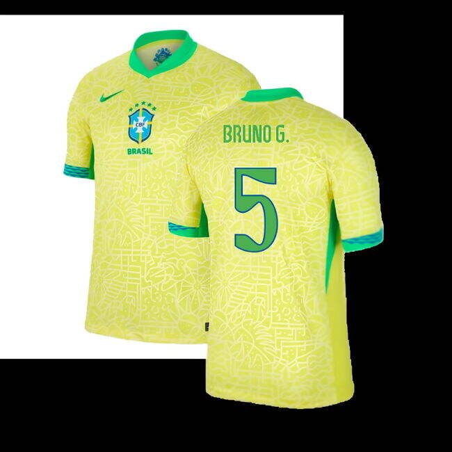 Player 2024-2025 Brazil Home Shirt (Bruno G. 5) Championship