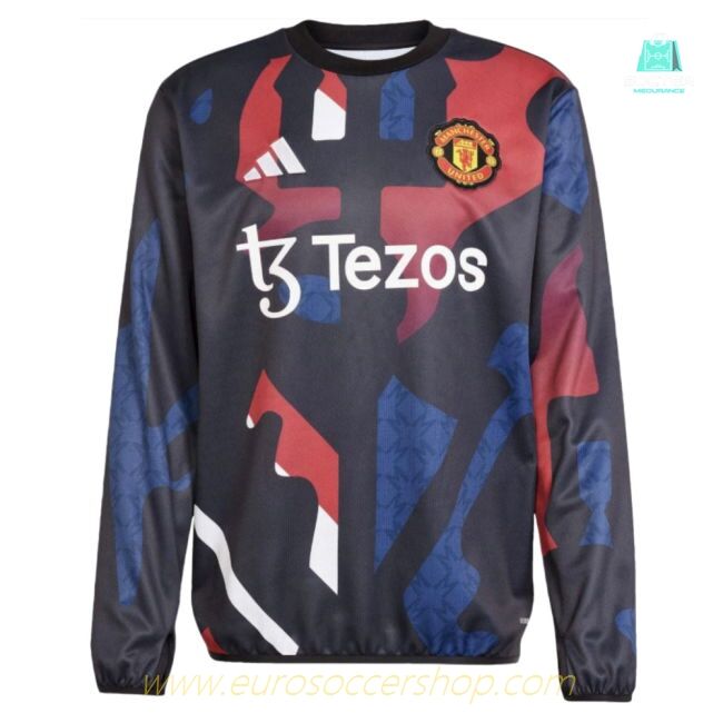 2024-2025 Man Utd Pre-Match Warm Up Top (Black)