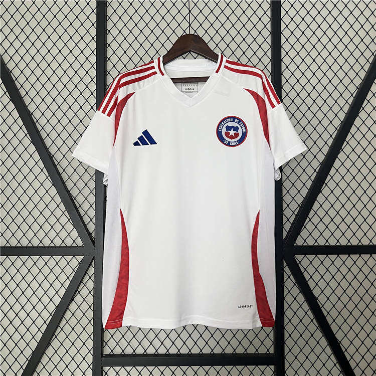2024 Chile Away WhiteRed Soccer Jersey Football Shirt - Official