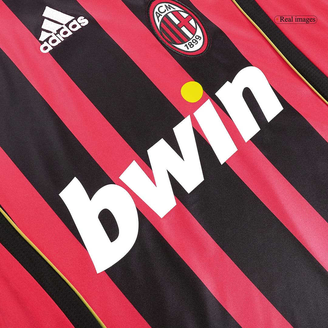 Retro MALDINI #3 2006/07 AC Milan Home Long Sleeve Soccer JerseyAuthen