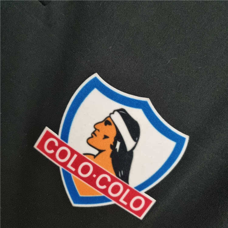 Colo-Colo Retro Soccer Jersey 1992 Black Away Football Shirt -