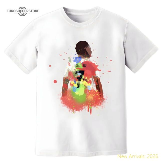 Vinicius Jr Real Madrid Art T-shirt (white) - Fan Design