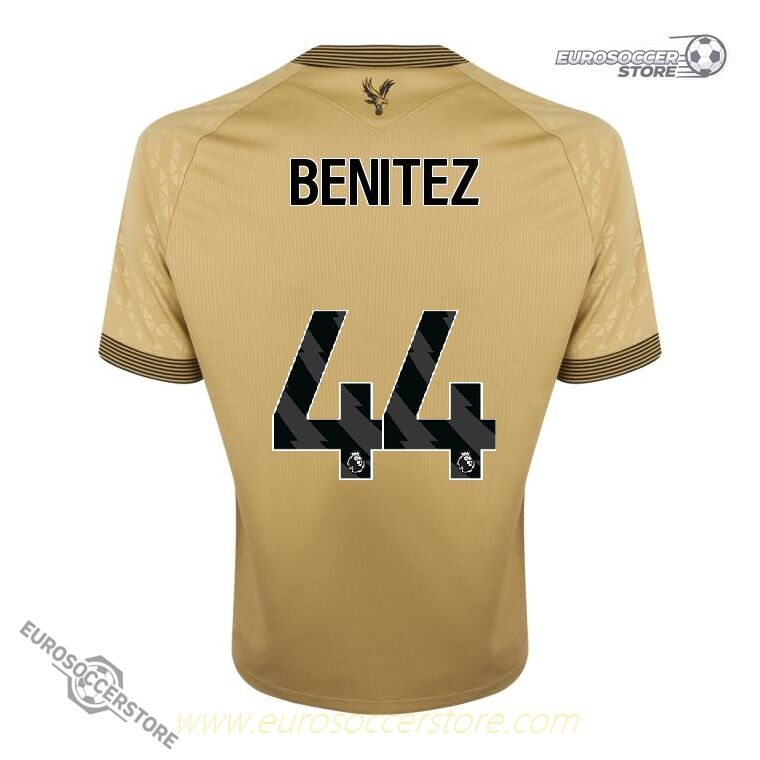 Away Jersey of Crystal Palace, featuring BENITEZ with the number 44 for the 25-26 season.
