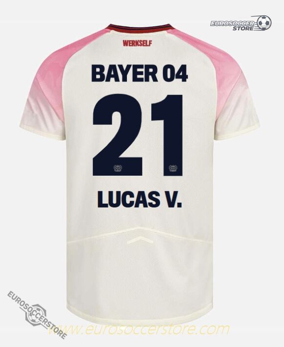 Bayer 04 Leverkusen Away LUCAS VÁZQUEZ 21 Football Jersey 25-26 Season
