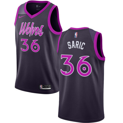 Nike Minnesota Timberwolves #36 Dario Saric Purple NBA Swingman City Edition 2018/19 Jersey Mens