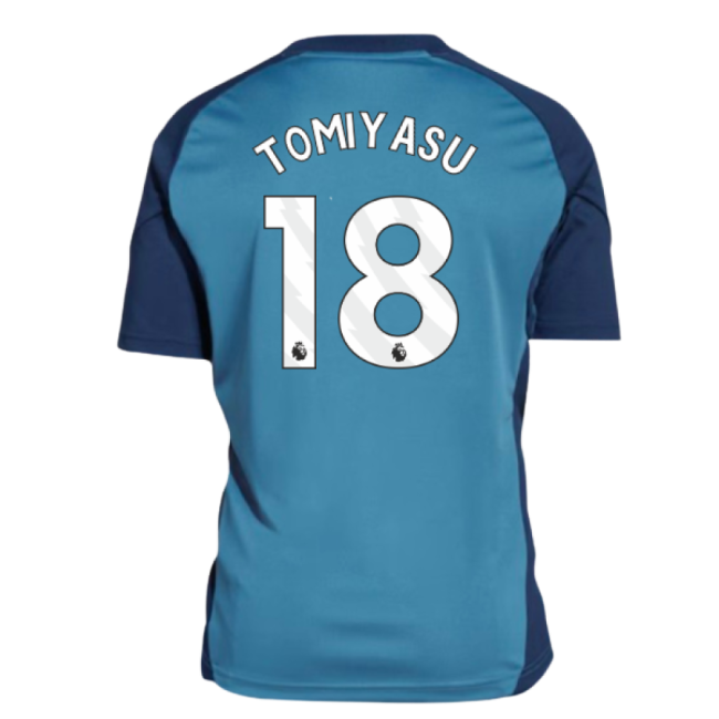 2025-2026 Arsenal Training Shirt (Blanch Blue) - Kids (Tomiyasu 18)