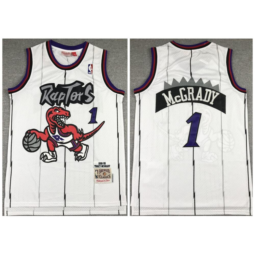 Performance Affordable Men's TOR #1 Tracy White Basketball Jersey